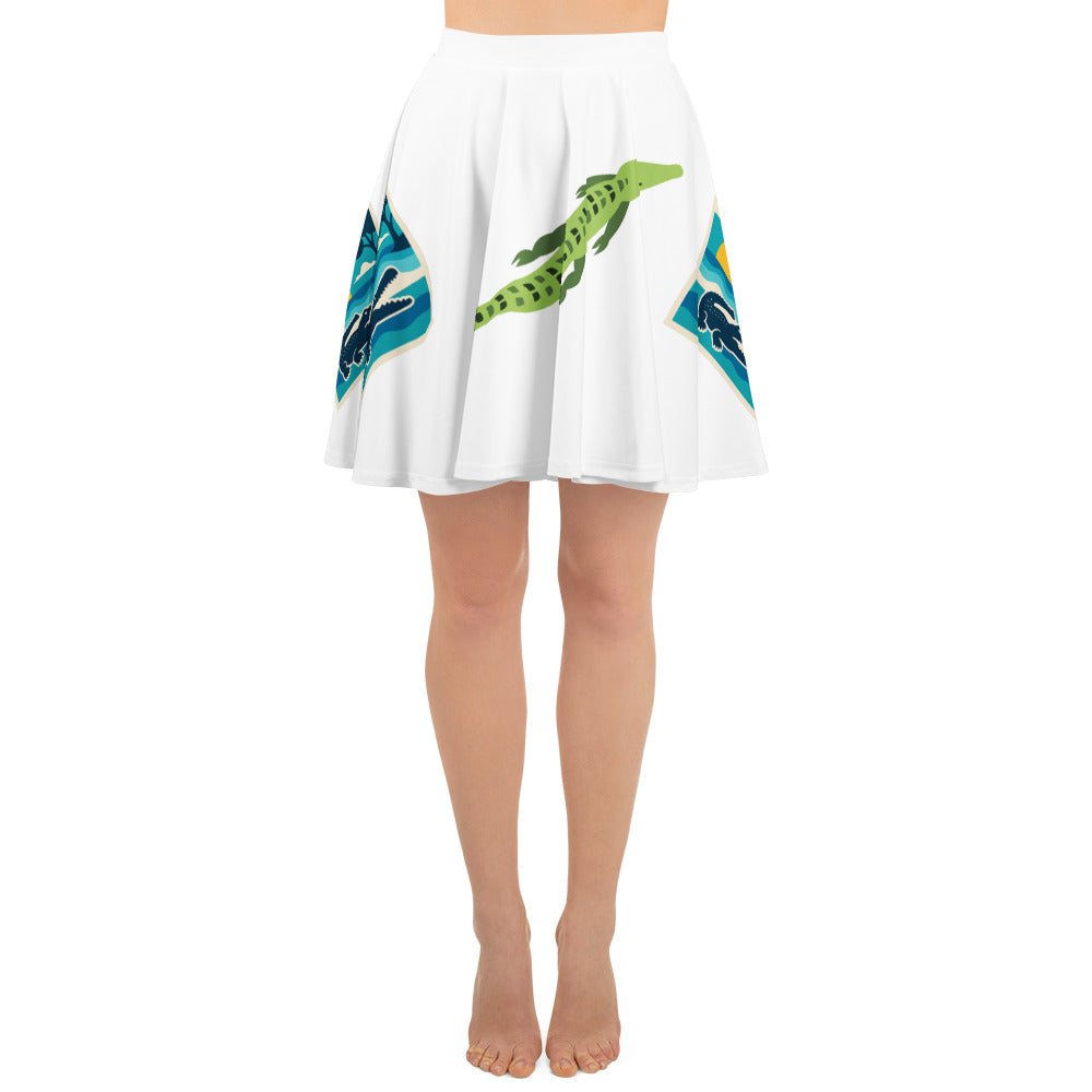 White skirt with turtle design on a white background