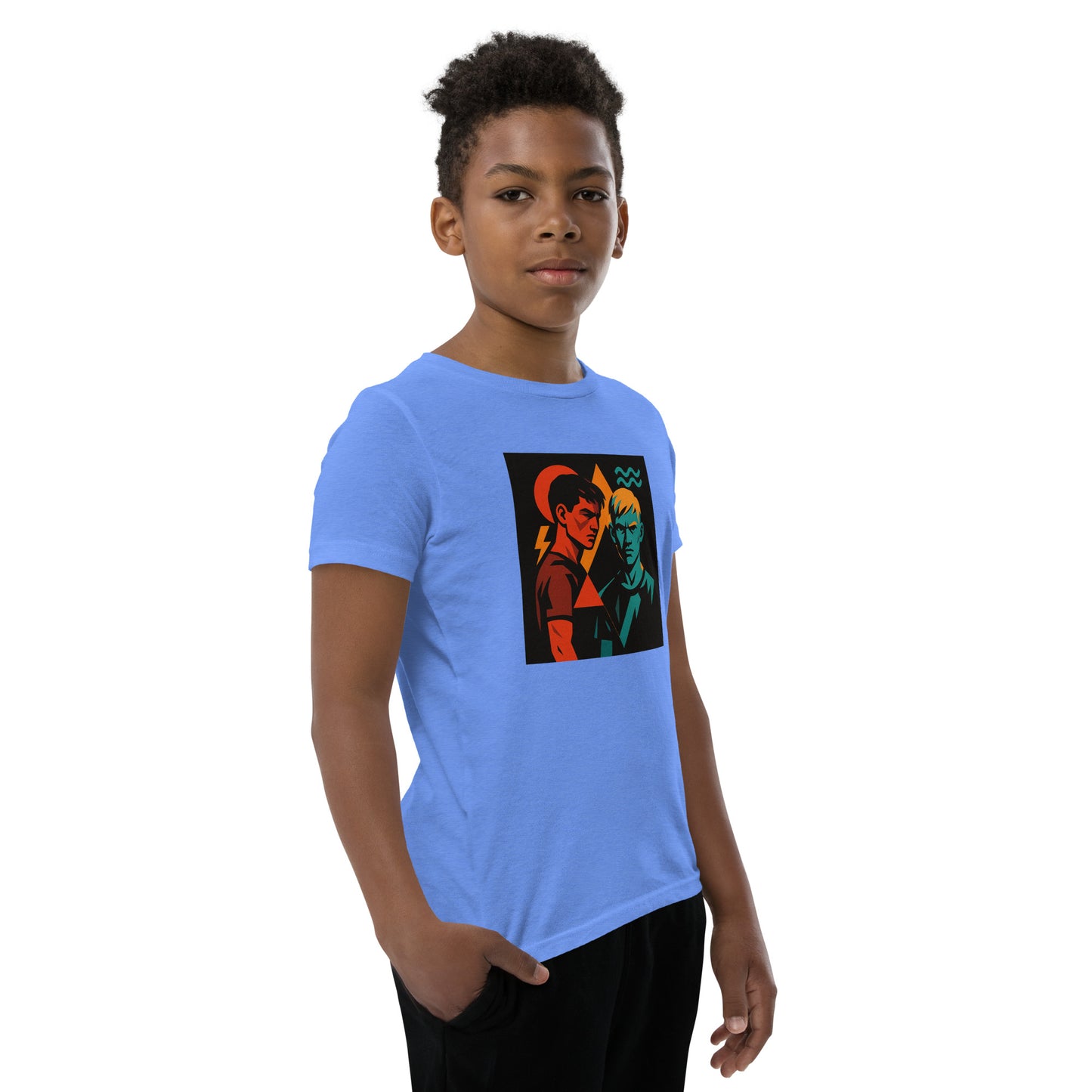 Youth Short Sleeve T-Shirt, Geometric youth boys